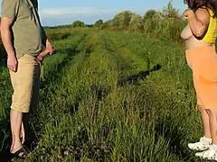 Wow, risky outdoor sex with a crazy nympho stranger! Can’t believe we did this! 😜