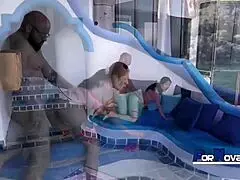 Man, I’m so nervous, just watchin’ this mature German guy bang a young Mexican gal in her first porno video at Pornovatas.