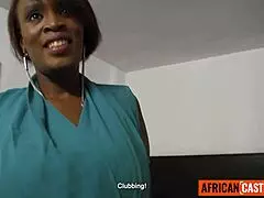 Man, I’m shook! This African milf with big natural tits got anal pounded in homemade casting!