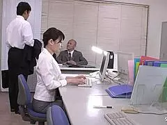Japanese Small Tits Secretary with Bushy Pussy Seduces for Uncensored Creampie at Office