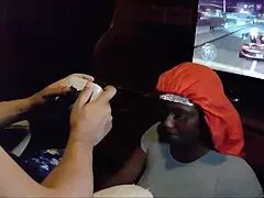 Playing NFS and Getting a Blowjob Until She Swallows Every Drop, Damn!