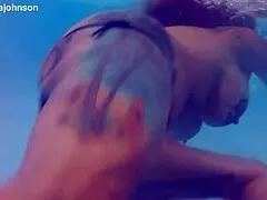WHOA! Melissa the Mermaid Stuns by Poolside with Sexy Ink!
