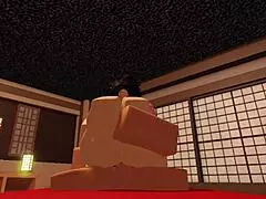 Roblox adventure with a hot Japanese elf MILF