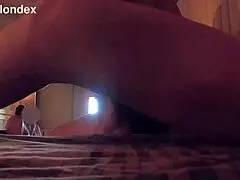 Wife in the sauna teases strangers with subtle moves