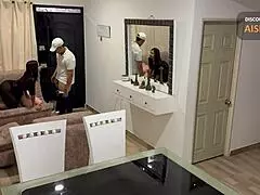 super hot latina gets delivery guy to fuck her tight ass balls deep while husband is away