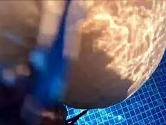 Why does this curvy milf love cock more than food in the pool?
