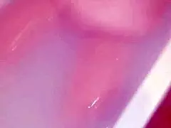 naked chubby milf plays with wet pussy in bathtub
