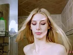 uhh, saw this blonde muse takin’ a shower, total stunner, ya know... couldn’t look away!