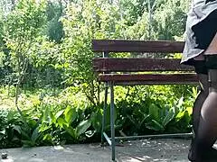 This sexy milf shocked everyone with extreme pissing in the park