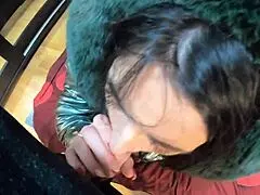 Stepmom Face-Fucked Hard! Cum Splattered on Shiny Down-Jacket in Wild Preview