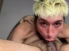 do you want this femboy taking stepdaddy's big cock for creampie bareback?