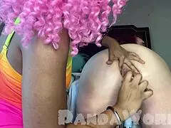Ebony anal expert preps with BBW fat PAWG for deep assfucking