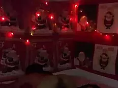 Will This Sensual Stepmother Reveal Her Naked Body And Big Natural Tits For Christmas Flashing?