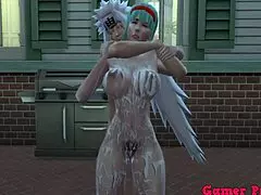 Cheating hentai lovers Jiraiya Bulma and number 17 are screwing around and decide to become a team three some