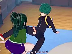 Mature mom Deku Midoria takes on her son’s hero academia
