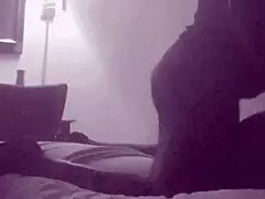 Black cock cums in hotel room