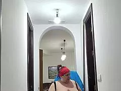 Wrinkled milf takes a boat trip and pees