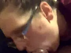 Mom's sloppy blowjob brings joy