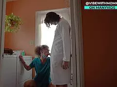 Muscular doctor and patient outdoors