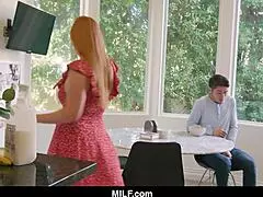 Big cock and ass of stepmom get filled with milf creampie