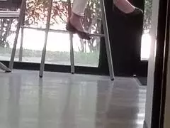 Bi amateur mom gets happy from playing with her feet