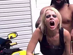 bbc deepthroat action and big tits in superhot video