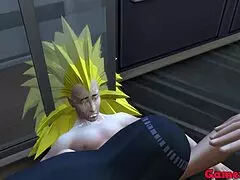 Affectionate blonde Hinata and her friends discuss one of the favorite activities – anal. Radi suggests to get hot with a threesome and they finally engage in anal sex on a table