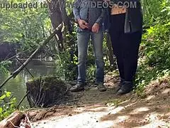 Crazy curvy mature gets a big cock in public