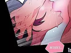 Sex cartoon of American style with a step mother who is much older than her stepdaughter