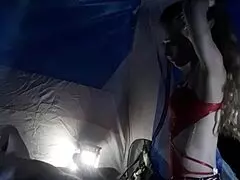 Bonkers girl camping adventure leads to a monster cum shot
